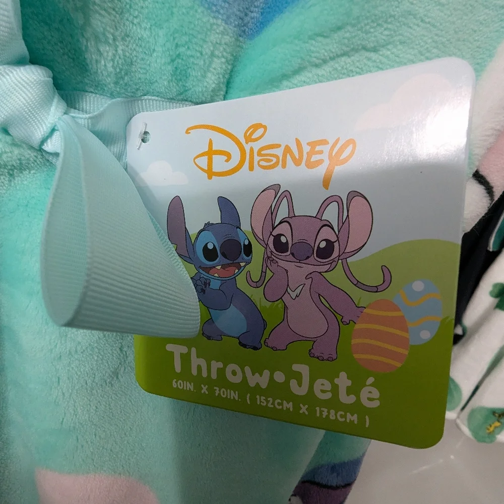 Disney Stitch Easter Bunny Plush Throw